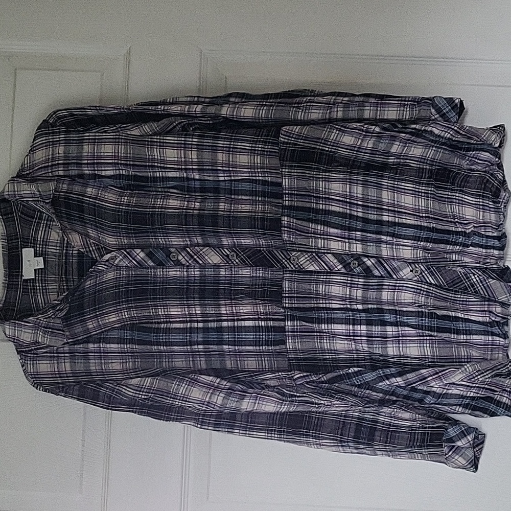 J. Jill purple plaid top